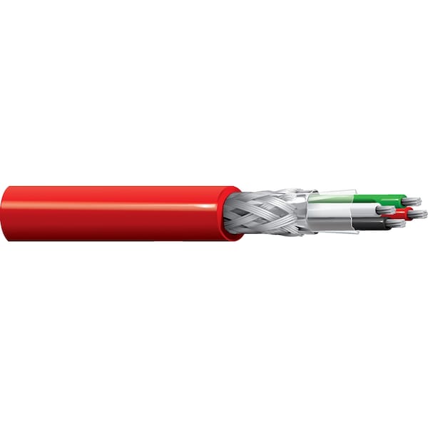 Belden Multi-Conductor Cable, TNC, 20 AWG, 9 C, Red, FEP, Stranded, 300V AC, Indoor, 1000 ft 83609 0021000 - main